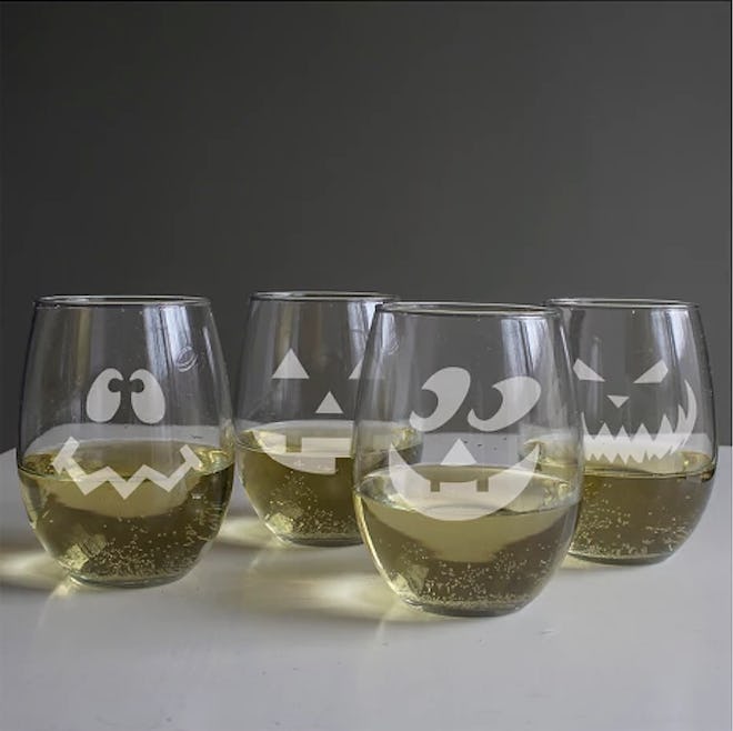 Halloween Stemless Wine Glasses 