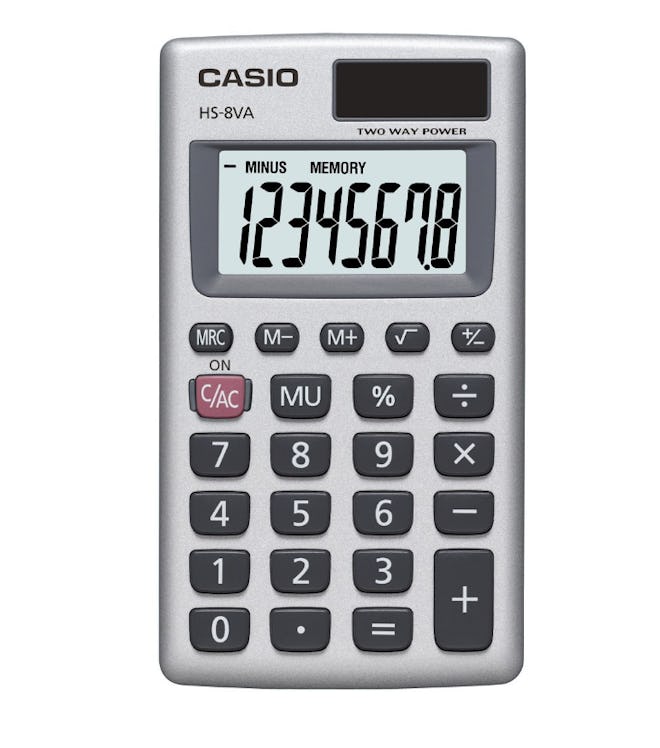 Casio HS8VA Solar Powered Pocket Calculator