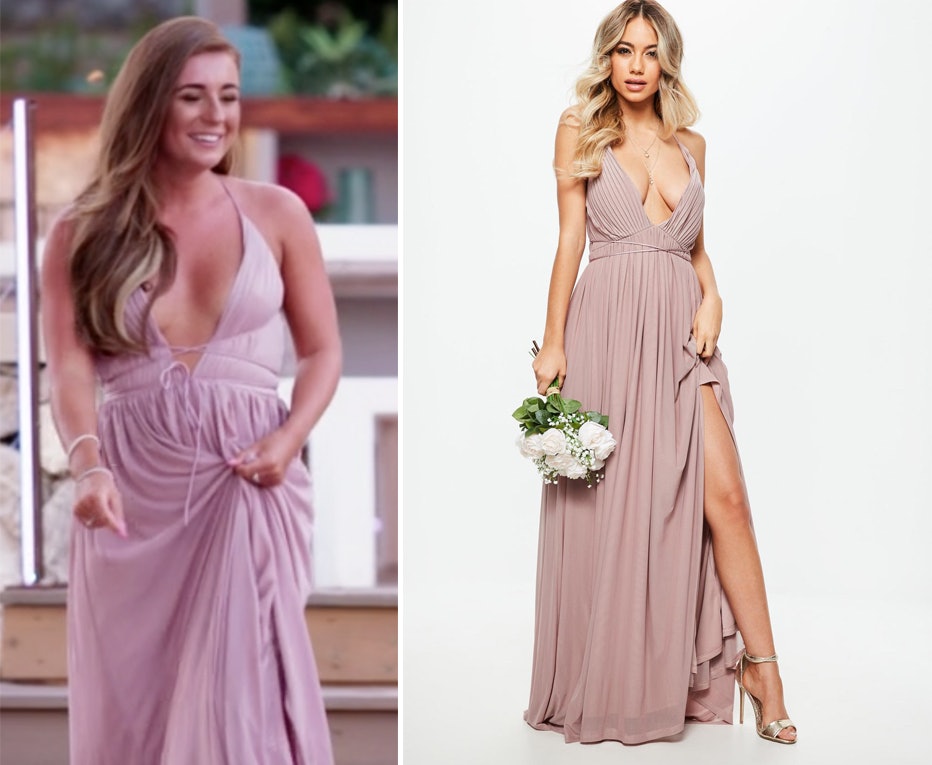 bridesmaid pink pleated mesh maxi dress