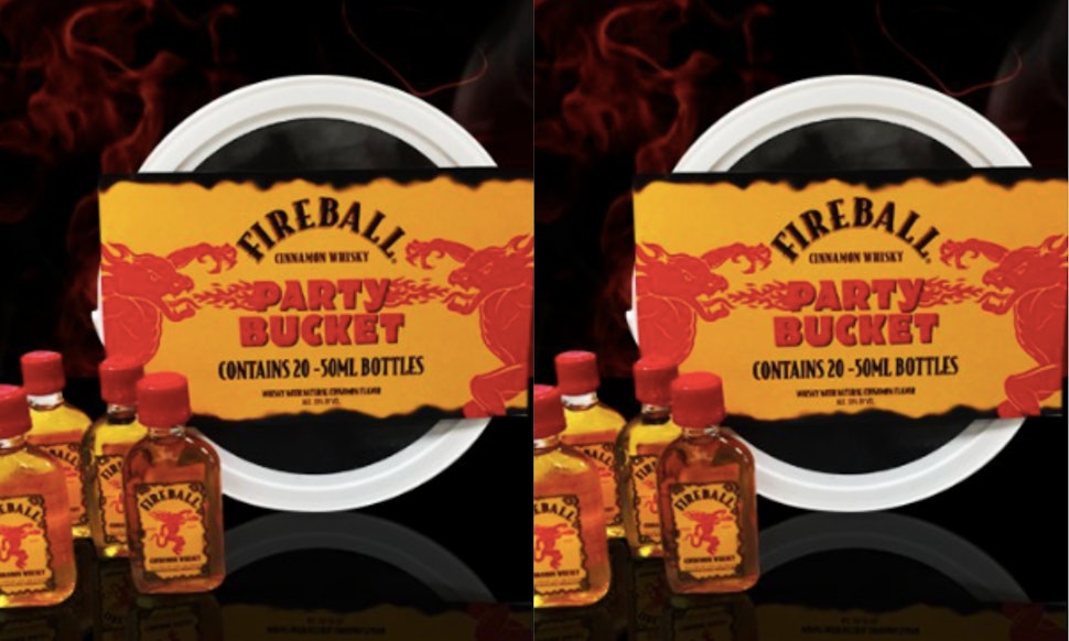 Fireball Party Buckets Exist & There Are 20 Mini Bottles
