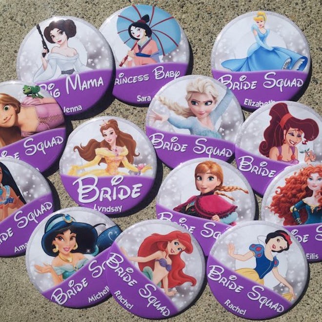 Disney Bridal Party Character 3" Button