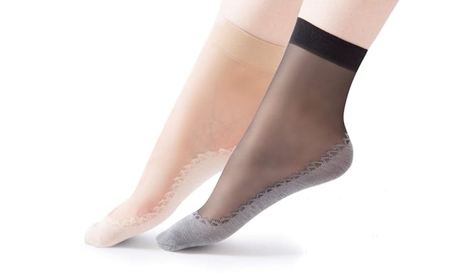 HaloVa Women's Silk Stockings With Ultra-Thin Cotton Sole 