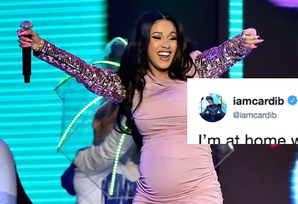 Cardi B Responded To Rumors She's In Labor With This Perfect & Simple Tweet