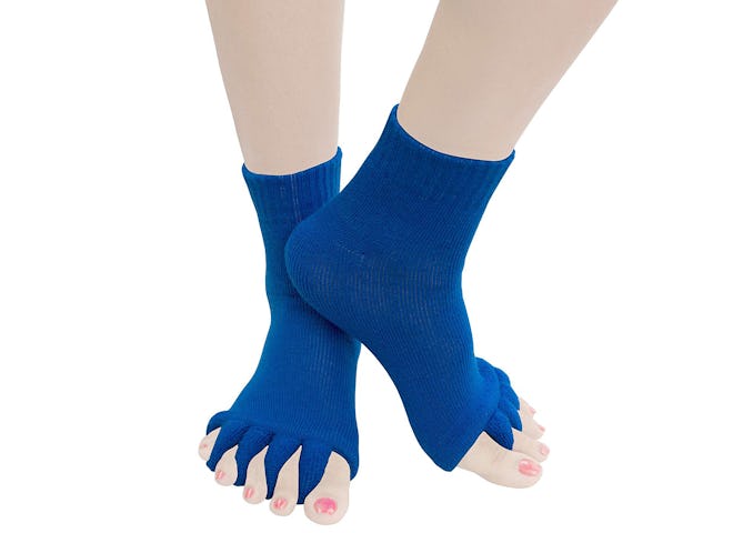 These stretchy socks have built-in toe separators to make them easy to wear under shoes.