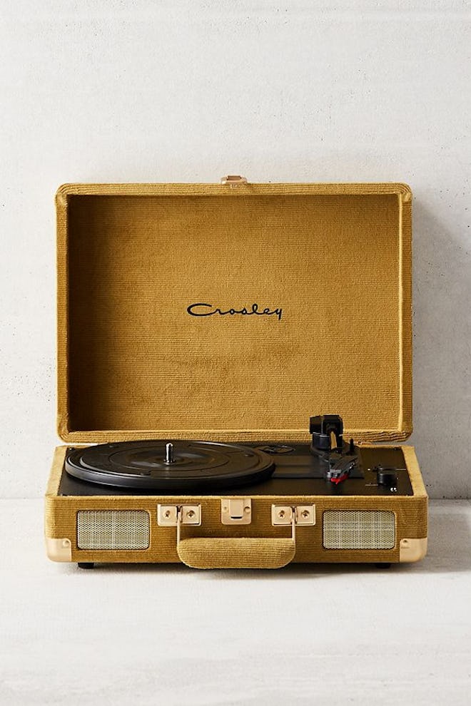 Crosley UO Exclusive Corduroy Cruiser Bluetooth Record Player, Honey