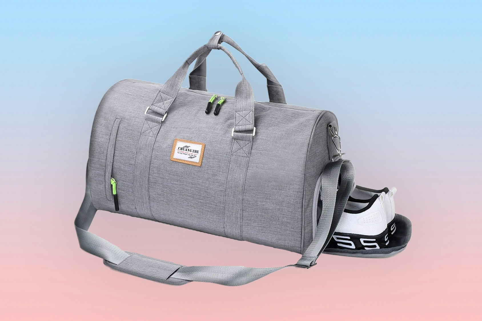 messenger bag with shoe compartment