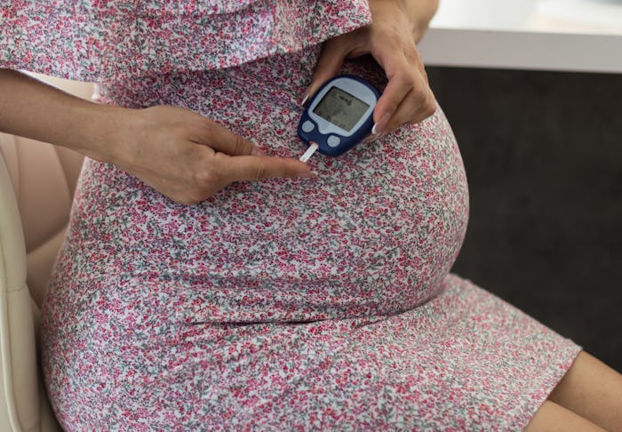 Pregnant woman with gestational diabetes