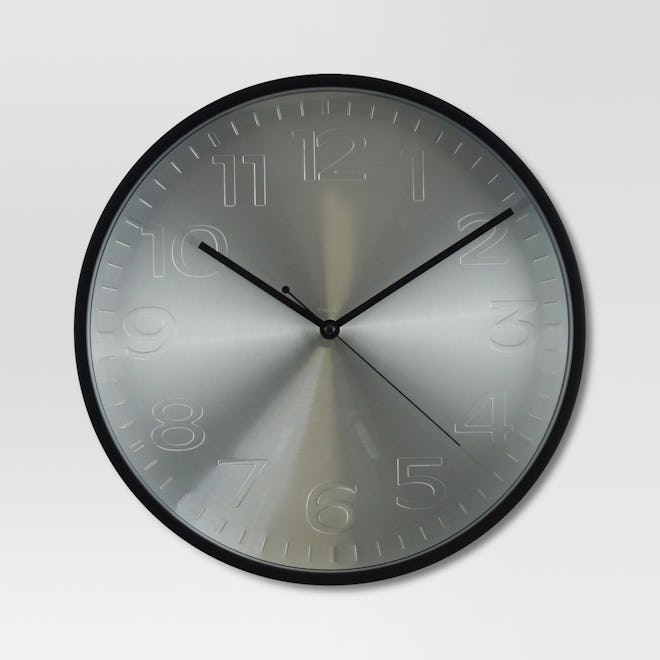 Project 62 Brushed Metal Wall Clock