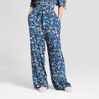 Women's Floral Print Tie Wide Leg Front Pants — Xhilaration™