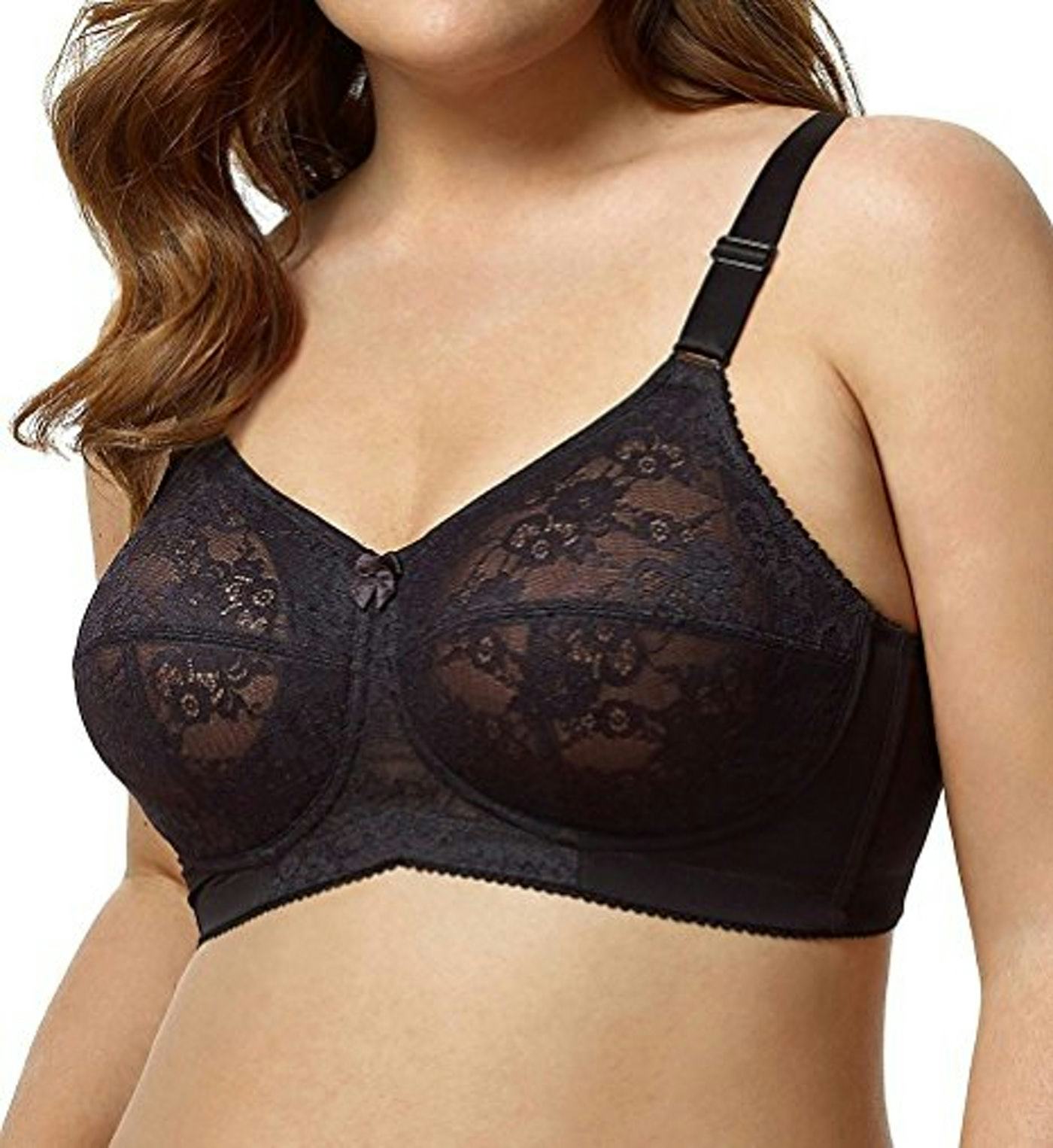 UK Ladies Light Purple Pink Plus Size Lace Firm Hold Soft Cup 34 D,DD,E,F,G.