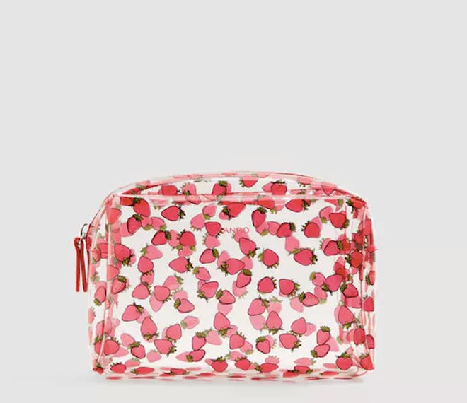 Mango Printed Vinyl Cosmetic Bag