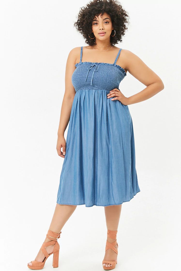 Plus Size Chambray Cami Dress