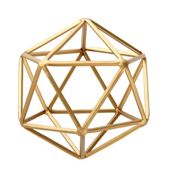 Geometric Tabletop Sculpture, Medium, Gold