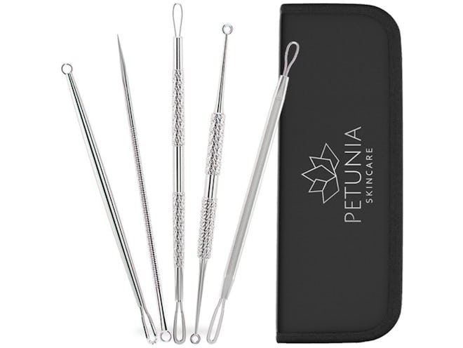 Petunia Skincare 5 Piece Set Blackhead Extractor and Acne Remover Kit