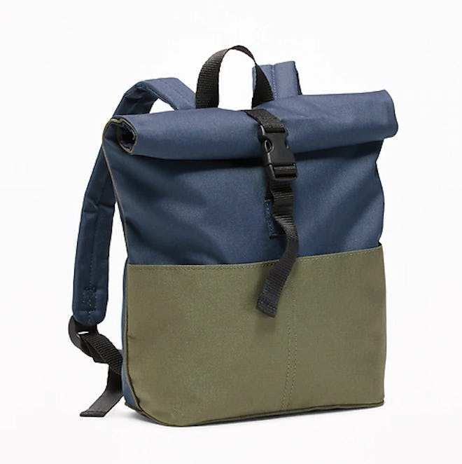 Color-Block Canvas Backpack 