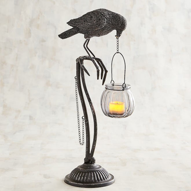 Halloween Raven Tea Light Candle Holder