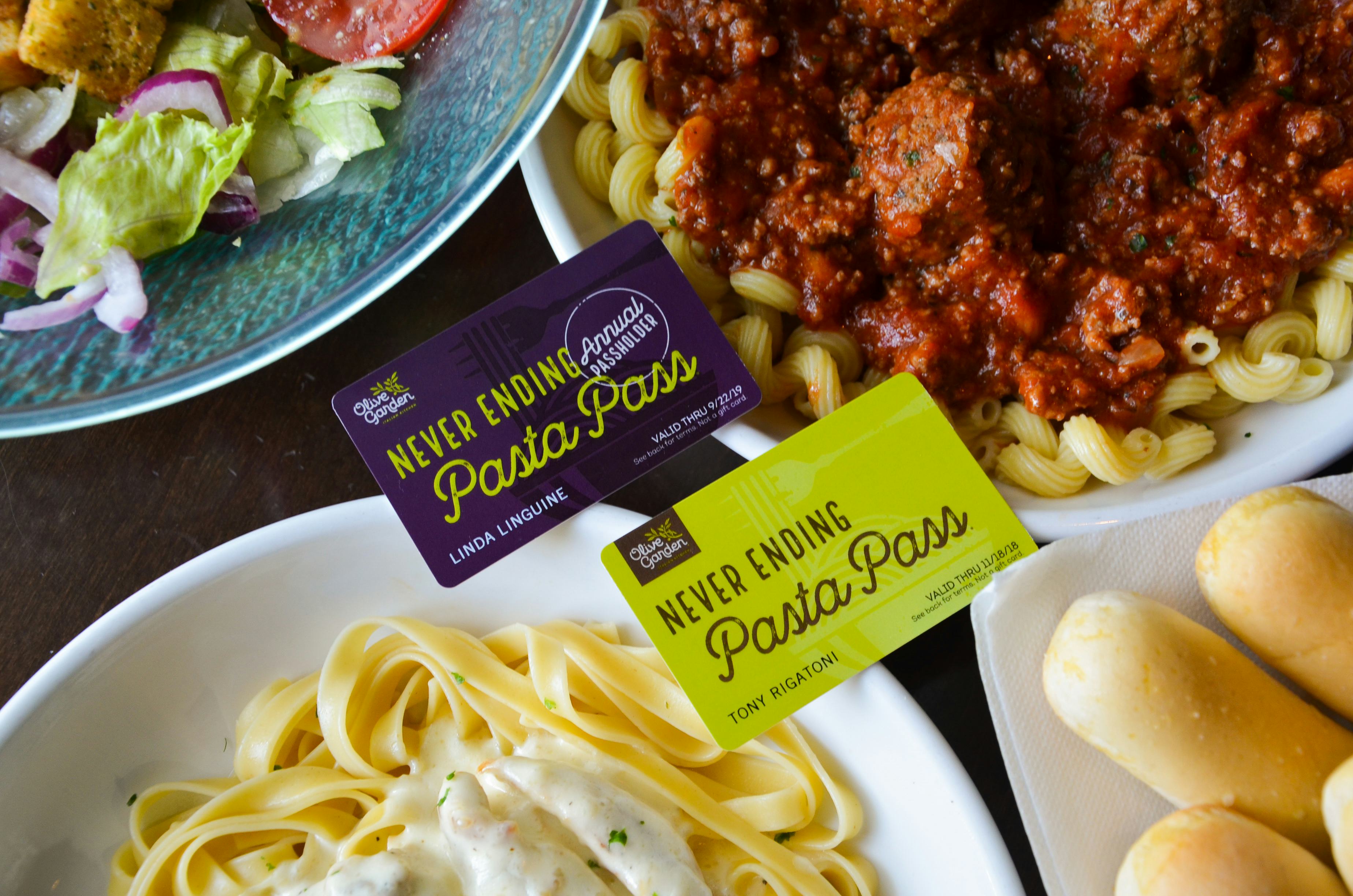 Olive Garden’s Never Ending Pasta Pass For 2018 Is Available In A Year