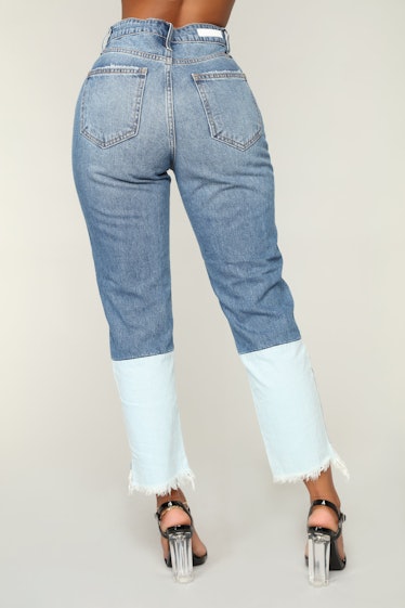 Up To Here High Rise Jeans — Medium Blue Wash