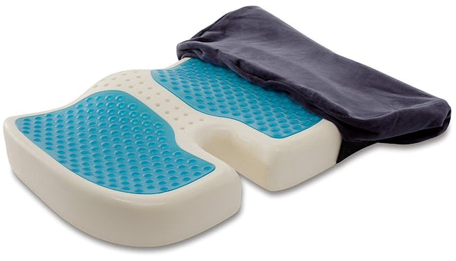 Keep cool with the cooling gel travel seat cushion.