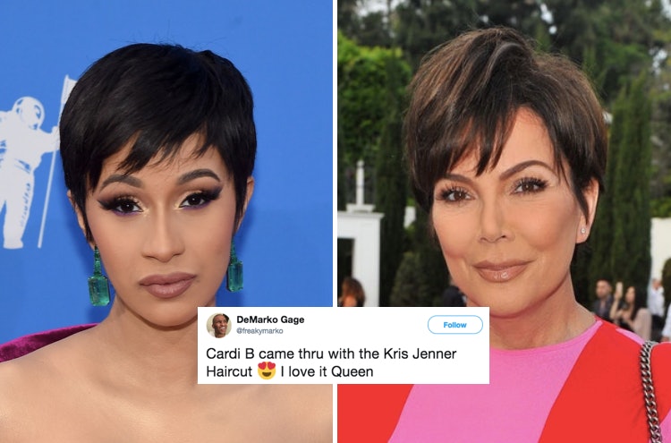 cardi b haircut