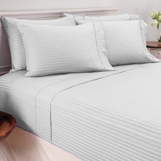 Mellani 100% Egyptian Cotton Striped Bed Sheet Set