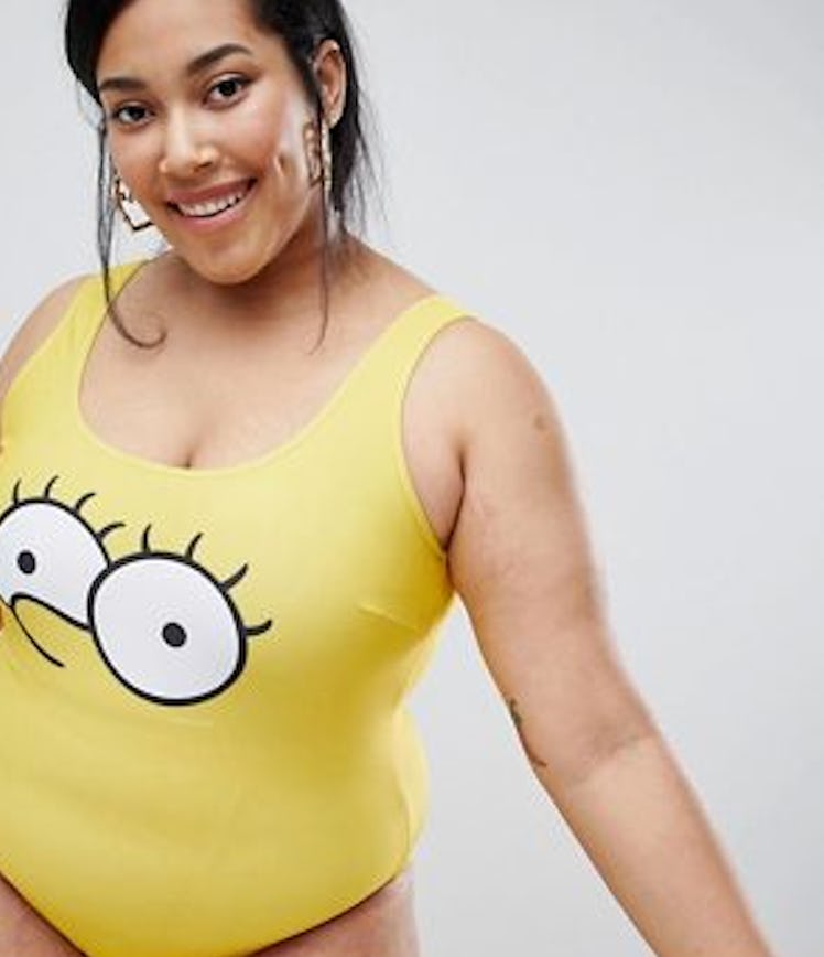 'The Simpsons' x ASOS DESIGN Curve swimming costume