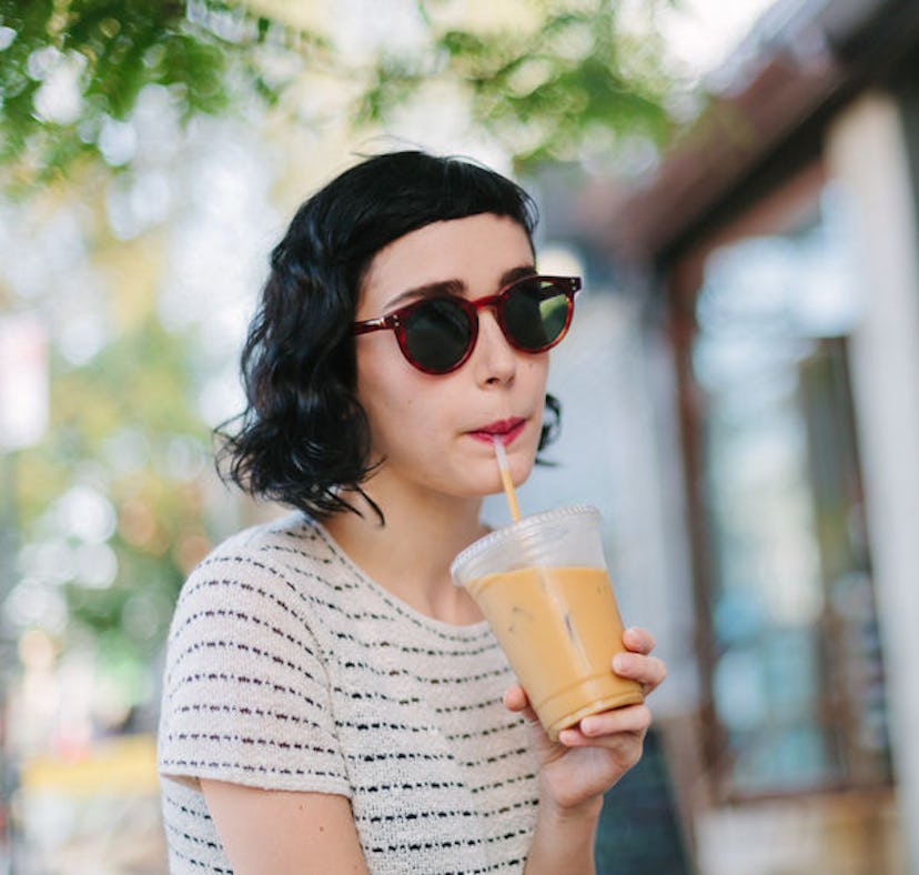 Woman being stood up on a date.