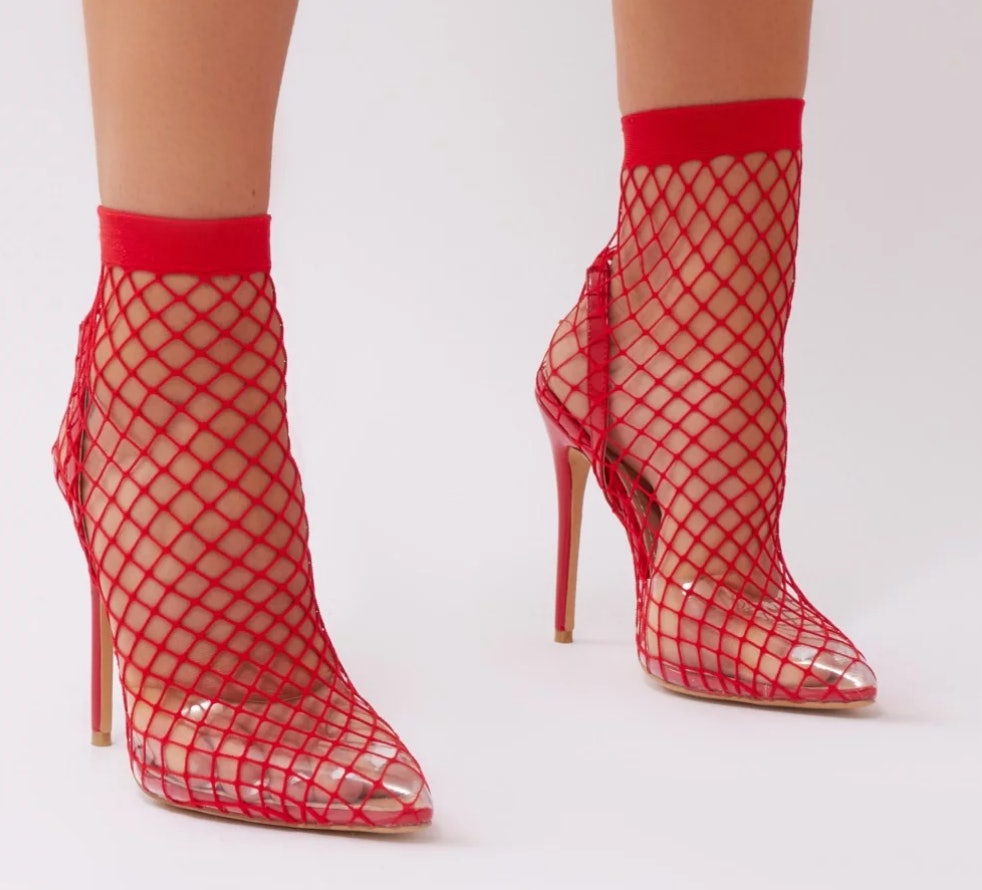 public desire fishnet heels