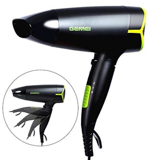 Gemei Professional Folding Blow Dryer For Travel 1300-1500w 