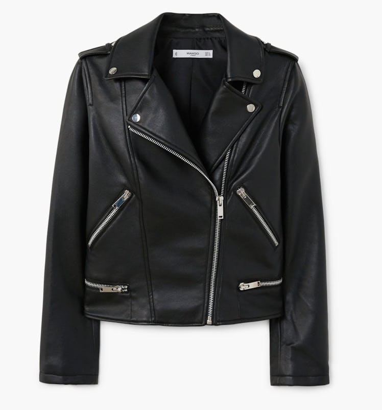 Appliqué biker jacket 