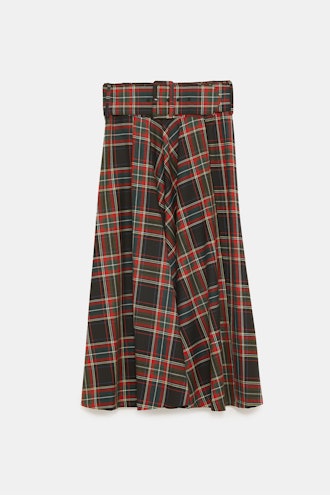 Plaid Midi Skirt