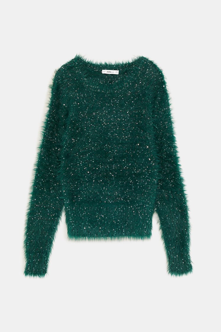Textured Sweater With Sequins