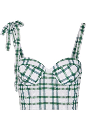 Picot-Trimmed Bustier Top