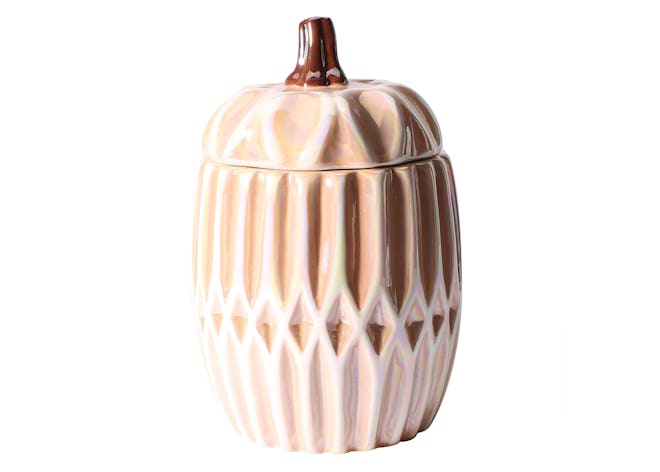 11.5oz Ceramic Pumpkin Candle With Lid Pumpkin Spice 