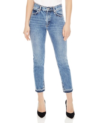 Slim-Fit Jeans With Eyelets 