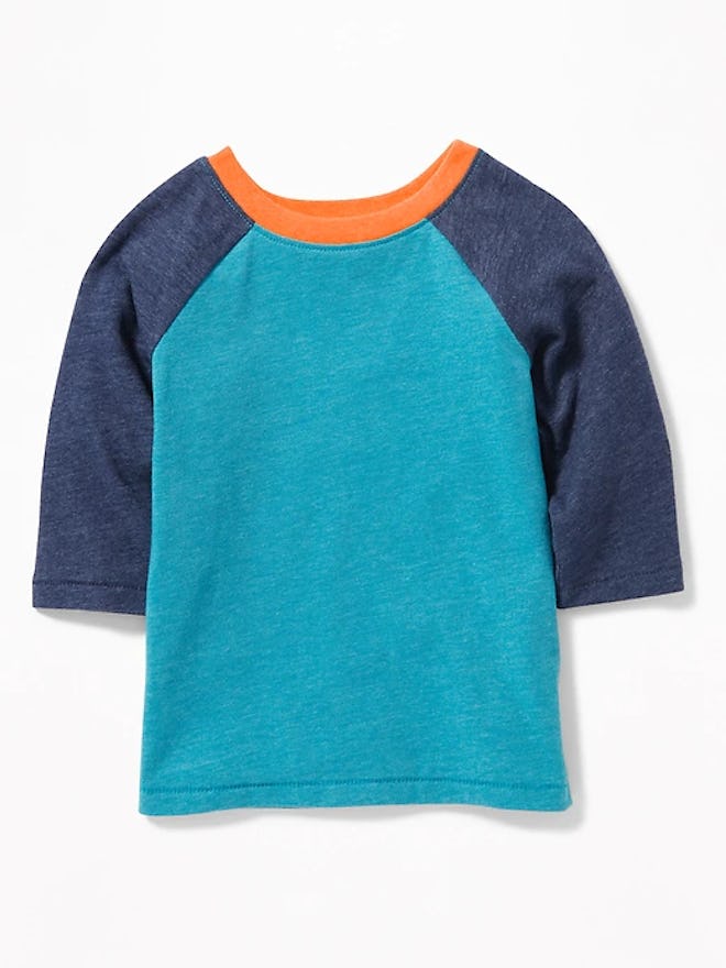 Raglan-Sleeve Baseball Tee for Toddler Boys