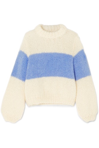 Julliard Striped Mohair And Wool-Blend Sweater