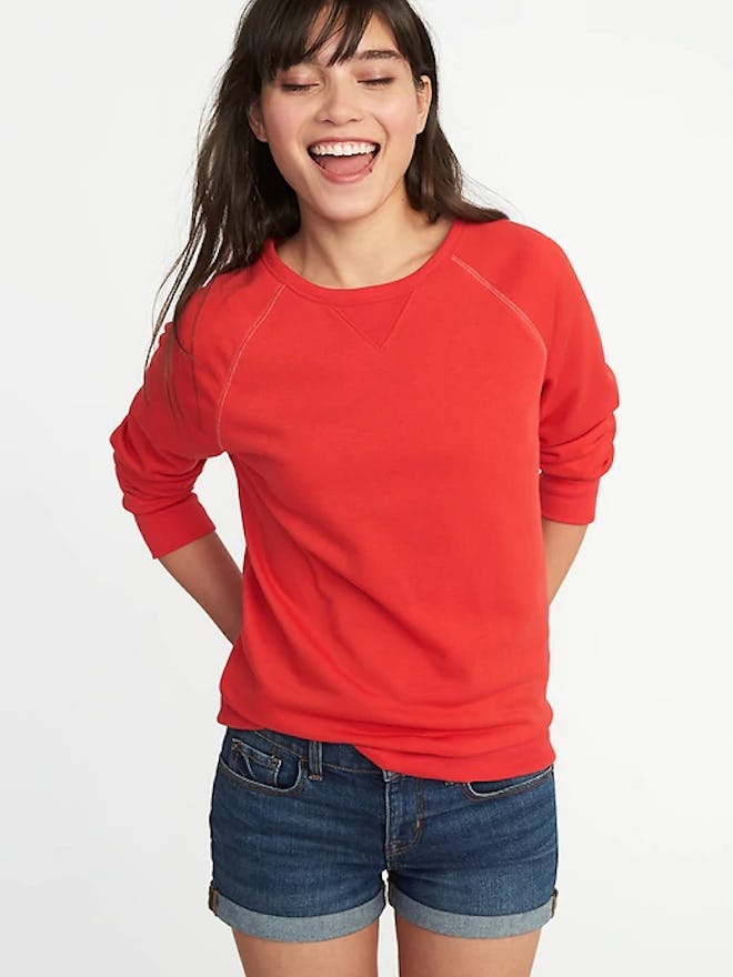 Relaxed French Terry Sweatshirt for Women