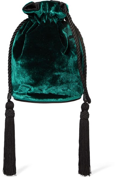 velvet pouch evening bag