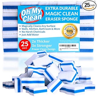 Oh My Clean Extra Durable Magic Eraser Sponges (25 Pack)