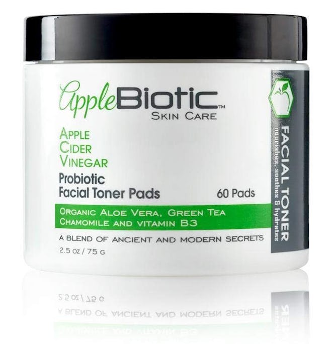 Apple Biotic Apple Cider Vinegar Probiotic Facial Toner Pads (60 Pads)