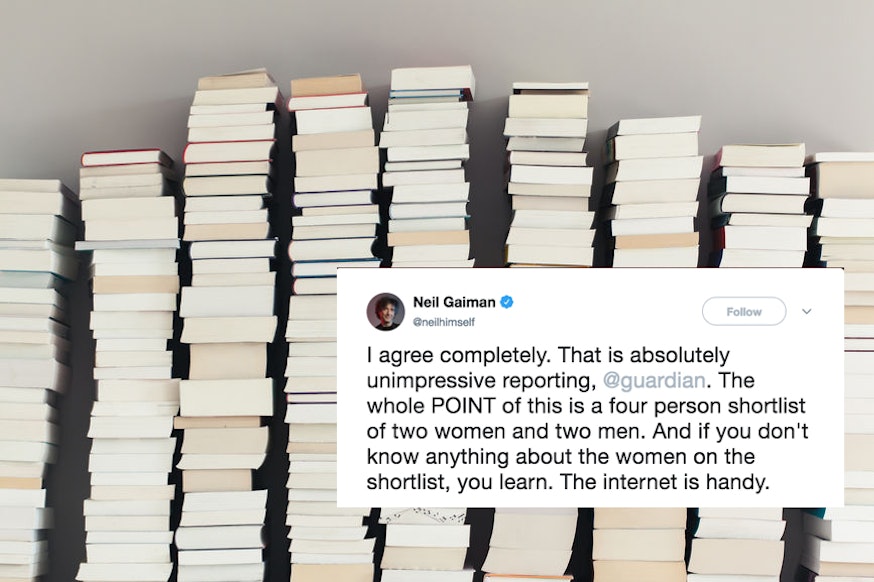 Writers On Twitter Are Calling Out The Guardian For Coverage Of A Literary Award That Virtually Ignored The Female Finalists by Kristian Wilson for Bustle