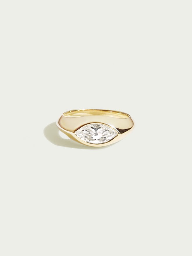 Sienna I Marquise Signet Ring