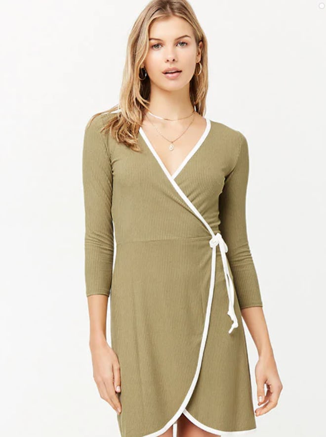 Surplice Wrap Dress