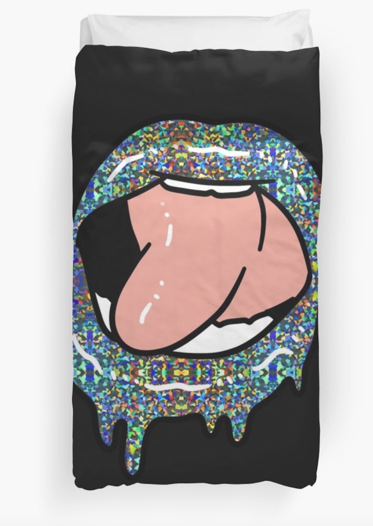 Holographic Glitter Lips Duvet Covers