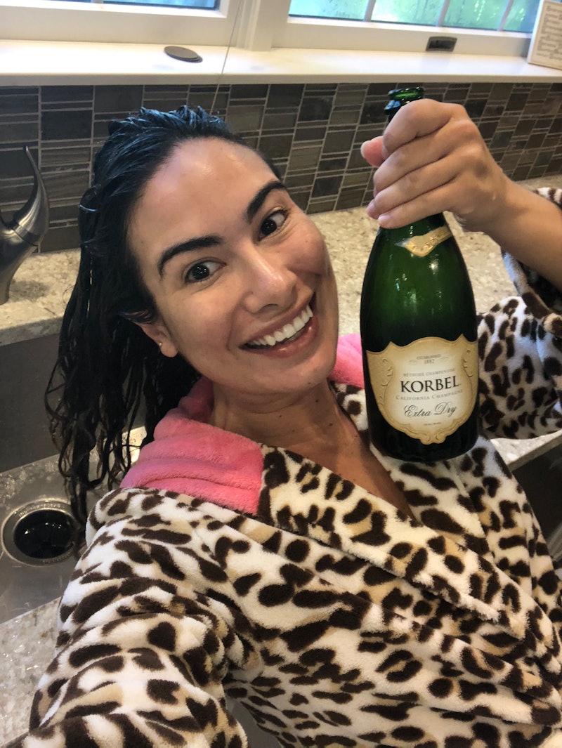 Is Champagne Good For Your Hair? I Washed Mine With Bubbly & My Highlights  Have Never Looked Better