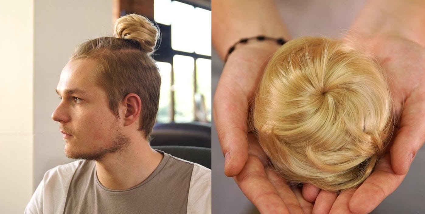 Clip On Man Buns Exist Because Hipster Men Deserve Extensions Too