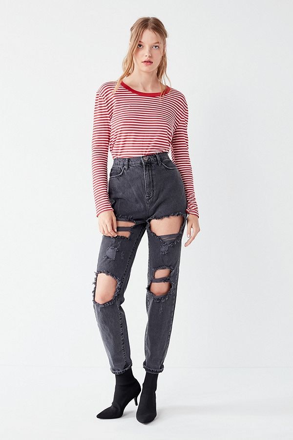 black ripped jeans urban outfitters