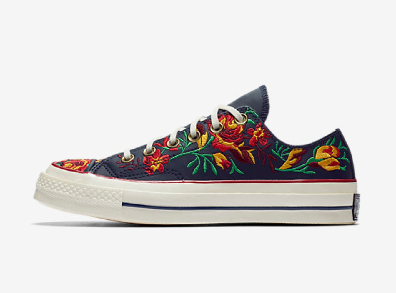 Converse's Floral Embroidered Sneakers 