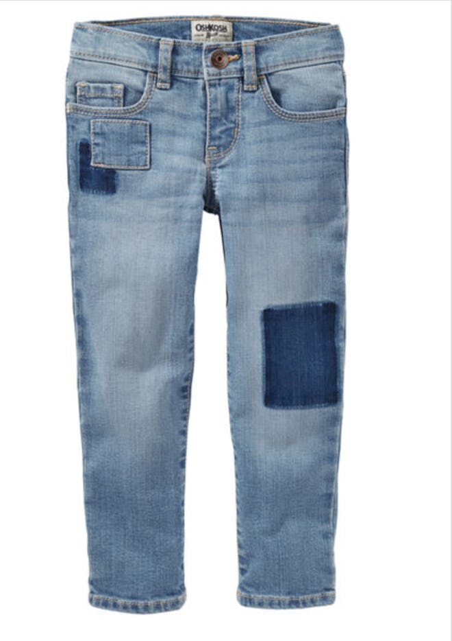 Girls' Skinny Patchwork Jeans